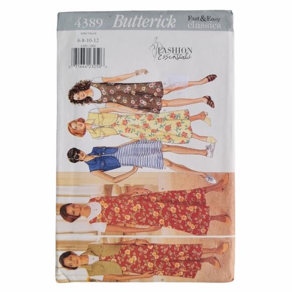 Butterick Sewing Pattern 4389 Misses Vest, Top, & Dress Size 6-12 UNCUT Vintage - Picture 1 of 4
